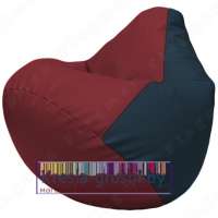 Бескаркасное кресло мешок Груша Г2.3-2115 (бордовый, синий)